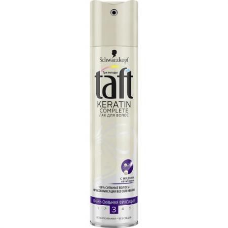 TAFT Лак для волос Keratin Complete Сверхсильная фиксация 225мл