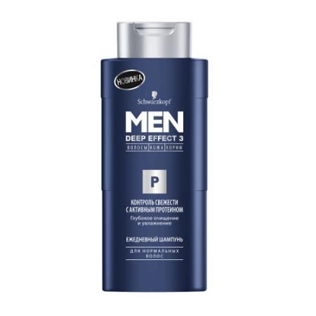 Шампунь Schwarzkopf Men Deep Effect 3 Контроль свежести с активным протеином 250 мл