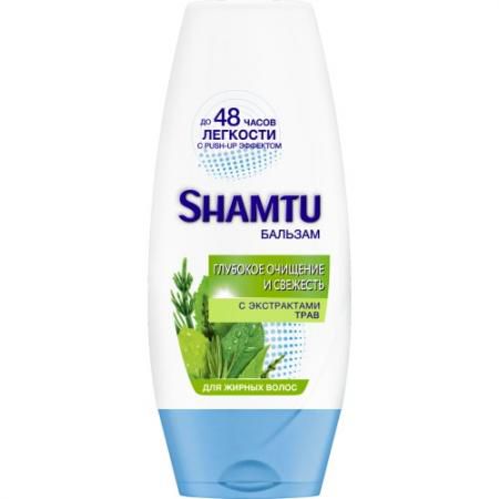 SHAMTU Бальзам для волос Глубокое очищение и свежесть с экстрактами трав новый дизайн 200 мл
