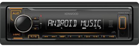 Автомагнитола Kenwood KMM-104AY USB MP3 FM RDS 1DIN 4х50Вт черный
