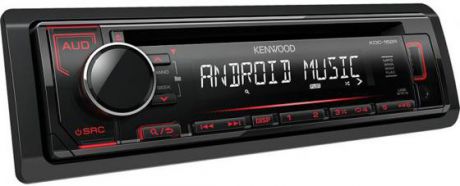 Автомагнитола Kenwood KDC-152R USB MP3 CD FM RDS 1DIN 4х50Вт черный