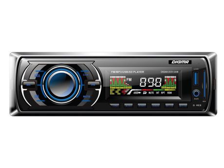 Автомагнитола Digma DCR-320B USB MP3 FM 1DIN 4x45Вт черный