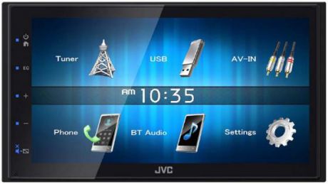 Автомагнитола JVC KW-M14 6.8" 800x480 USB MP3 FM RDS 2DIN 4x50Вт черный