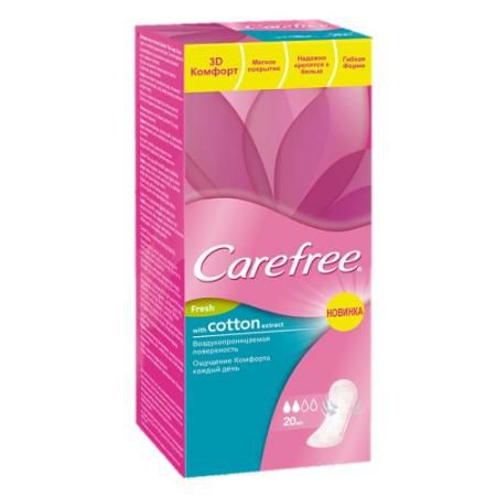 Салфетки Carefree Cotton Fresh 20 шт ароматизированная 38346/80681