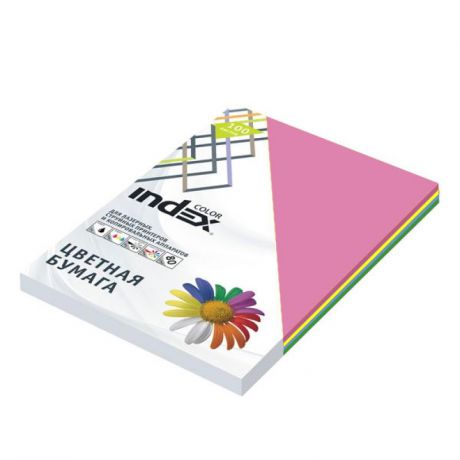 Цветная бумага Index Color A4 100 листов ICmixintensiv/4x25/1