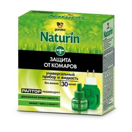 Naturin Комплект прибор универсальный жидкость от комаров без запаха 30 ночей