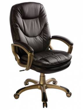 Кресло Buro CH-868YAXSN/COFFEE темно-коричневый искусственная кожа пластик золото