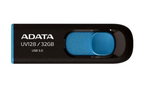 Внешний накопитель 16GB USB Drive ADATA USB 3.1 UV128 черно-синяя выдвижная AUV128-16G-RBE USB 3.1