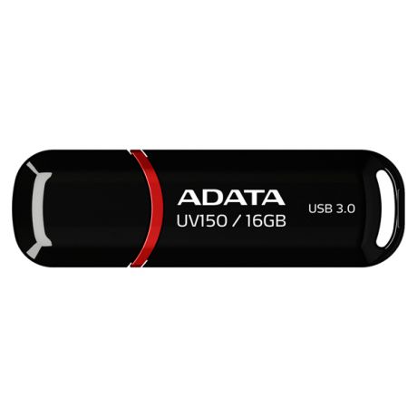 Внешний накопитель 16GB USB Drive ADATA USB 3.1 UV150 черная 90/20 МБ/с AUV150-16G-RBK USB 3.1 / 90 МБ/cек / 20 МБ/cек