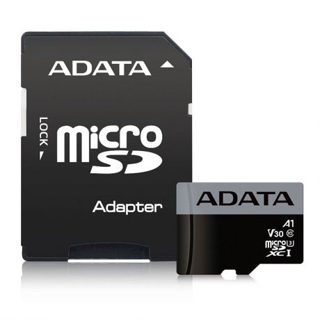 Карта памяти 64GB ADATA Premier Pro microSDXC UHS-I U3 A1 Class 10(V30S) 100MB/60MB/s с адаптером