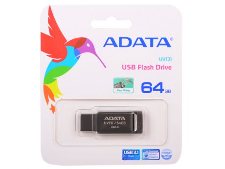 USB флешка A-Data UV131 64GB Titanium (AUV131-64G-RGY) USB 2.0