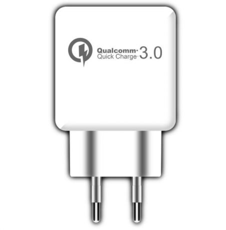 Зарядное устройство USB ORIENT QC-12V1W, Quick Charge 3.0, USB выход: 5В,3.0A или 9В,1.67А или 12В,1.25А, цвет Белый