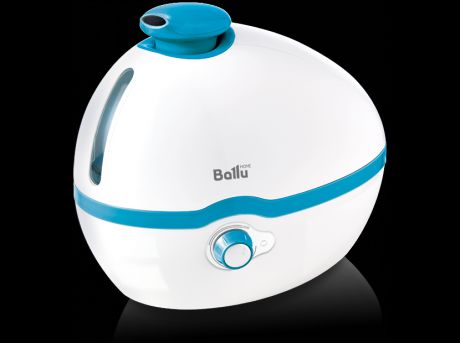 Увлажнитель воздуха BALLU UHB-100 белый/голубой 10 м2, 2 режима, расход воды 300 гр./час, объём 1 л