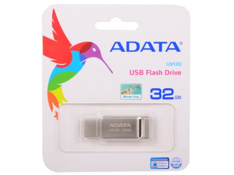 Внешний накопитель 32GB USB Drive ADATA USB 2.0 UV130 золотой мет. AUV130-32G-RGD