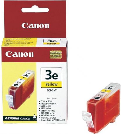 Картридж Canon BCI-3eY 4482A002 для BC-31/BC-33/S600 желтый 390стр