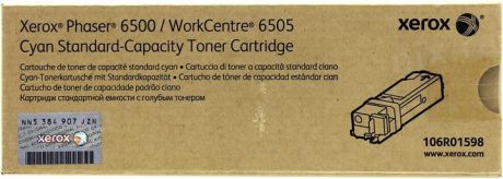 Тонер-картридж Xerox 106R01598 для Phaser 6500 / WorkCentre 6505 голубой 1000стр
