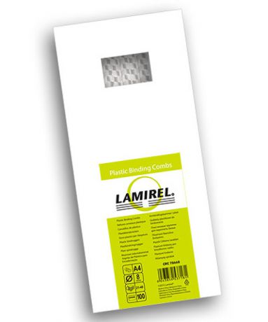 Пружина пластиковая Fellowes Lamirel LA-7866802 8мм белый 100шт