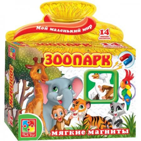 Магнитная игра развивающая Vladi toys "Зоопарк" VT3101-05