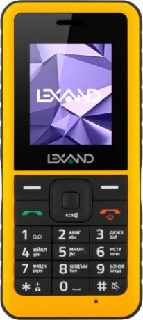Защищенный Tелефон LEXAND R1 ROCK (черно-желтый) 2SIM/защита IP67 /0.3Mpix/FM/BT/фонарик/1000мАч