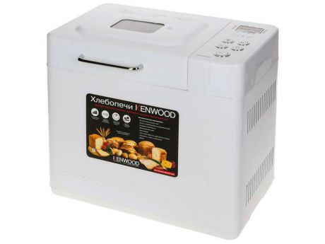 Хлебопечка Kenwood BM250, выбор цвета корочки, таймер, регулировка веса выпечки до 1 кг, замес теста, ускоренная выпечка, 12 программ, белый