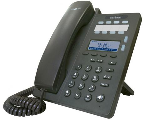 SIP-телефон Escene ES206-N с б/п 2 SIP аккаунта, 128x64 LCD-дисплей, 4 программируемы клавиши + 8 клавиш быстрого набора BLF, XML/LDAP, регулируемая п