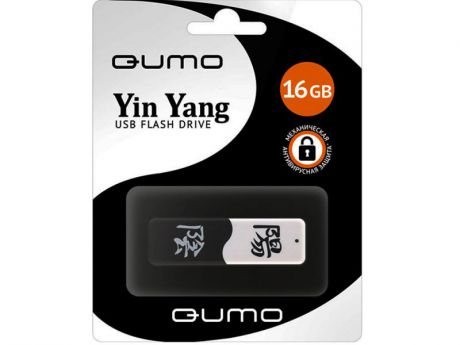 Внешний накопитель 16Gb QUMO Yin&Yan USB2.0 черно-белый QM16GUD-Y&Y