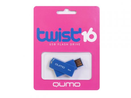 Внешний накопитель 16Gb QUMO 16GB Twist Cobalt QM16GUD-TW-Cobalt