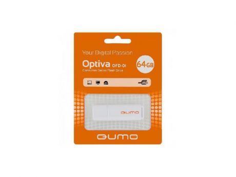 Внешний накопитель 64Gb QUMO Optiva 01 USB3.0 белый QM64GUD-OP2-white