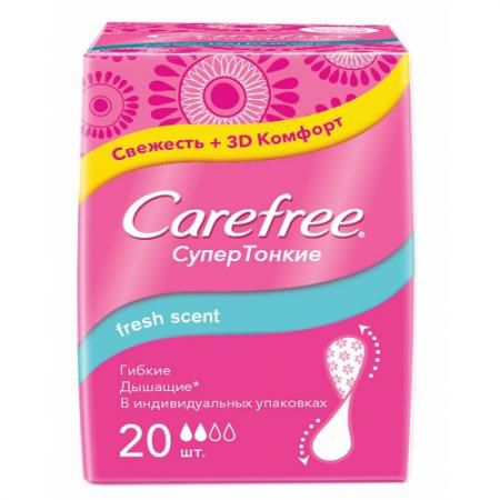 Салфетки Carefree Fresh scent 20 шт ароматизированная 10519