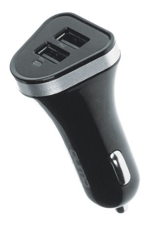 Автомобильное зарядное устройство 3A, 2 USB, 1A+2A черный, кабель Micro USB в комплекте (Charger 0064)