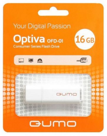 USB флешка QUMO Optiva 01 16GB Green (QM16GUD-OP1-white) USB 2.0