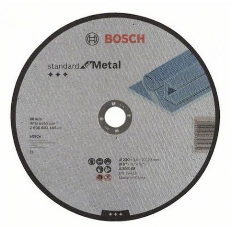 Отрезной круг Bosch Standard 230х3мм SfM прямой по металлу 2608603168