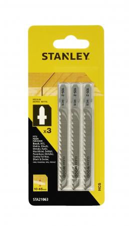 Пилки для лобзика STANLEY STA21063-XJ T 101 D 3 шт по дереву HCS