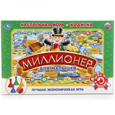 НАСТОЛЬНАЯ ИГРА-ХОДИЛКА "УМКА" МИЛЛИОНЕР ДЛЯ МАЛЫШЕЙ В РУСС. КОР. в кор.20шт