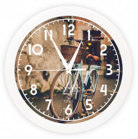 Часы настенные Вега П1-7/7-253 Ретро велосипед рисунок