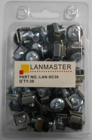 Винты Lanmaster LAN-SC30 крепежные для патч-панелей 30шт