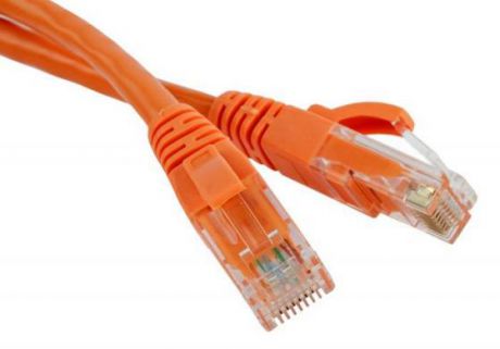 Патч-корд RJ45 - RJ45, 4 пары, UTP, категория 5е, 1 м, оранж., LSZH, LANMASTER