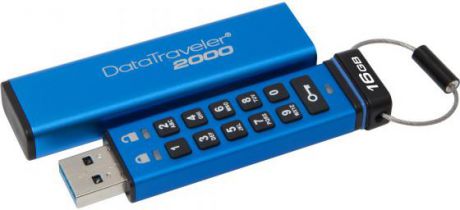 Флешка USB 16Gb Kingston Keypad DT2000/16GB синий