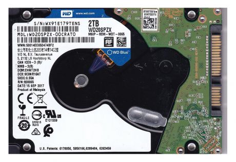 Жесткий диск WD Blue WD20SPZX 2TB SATA III/2.5"/5400 rpm/128MB