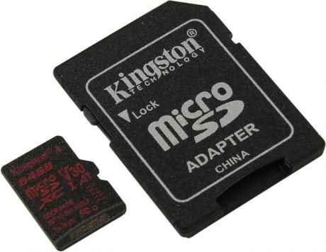 Карта памяти microSDXC 64Gb Class10 Kingston SDCR/64GB Canvas React + adapter