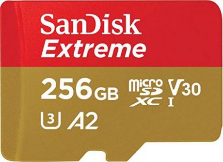 Карта памяти microSDXC 256Gb Class10 Sandisk SDSQXA1-256G-GN6MA Extreme + adapter