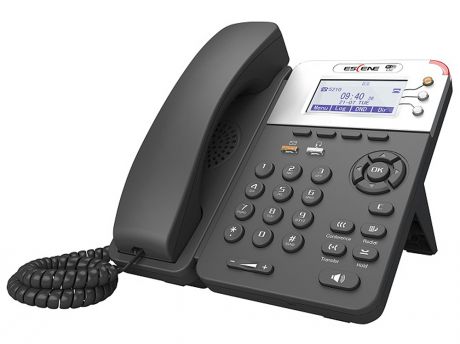 SIP-телефон Escene WS282-PV4 поддержка 5.8G WiFi 3 SIP аккаунта, 132x64 LCD-дисплей, XML/LDAP, регулируемая подставка, крепление на стену, разъемы дл