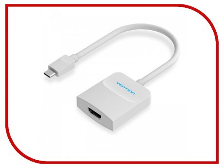 Аксессуар Vention USB Type C M - HDMI F White CGEWB