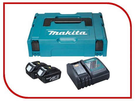 Комплект Makita Аккумулятор BL1815N Li-ion 18V 1.5Ah Слайдер х2шт + ЗУ DC18SD + Кейс MakPac 197143-8