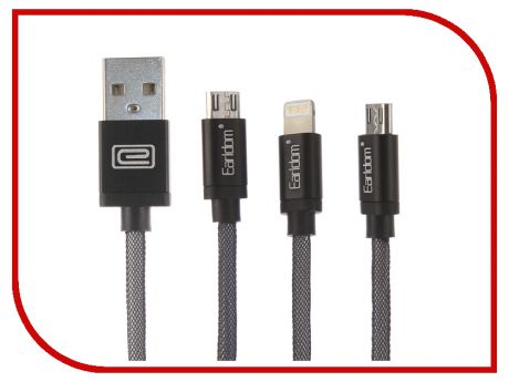 Аксессуар Earldom ET-887 USB - microUSB/Lightning 8pin/30pin Black