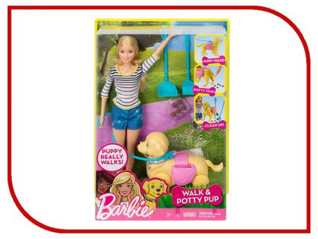 Кукла Mattel Barbie Прогулка с питомцем DWJ68