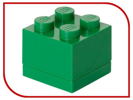 Пластиковый мини-кубик для хранения деталей Lego 4 Green 40111734