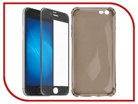 Аксессуар Чехол + защитное стекло Innovation 5D Lux для APPLE iPhone 6 Plus / 6S Plus Black 11700