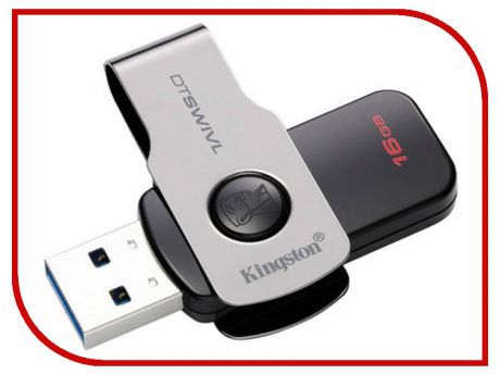USB Flash Drive 16Gb - Kingston DataTraveler Swivl USB 3.0 Metal DTSWIVL/16GB