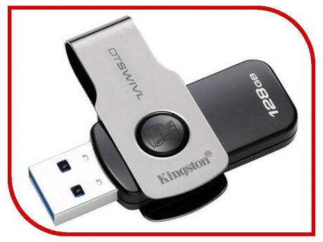 USB Flash Drive 128Gb - Kingston DataTraveler Swivl USB 3.0 Metal DTSWIVL/128GB